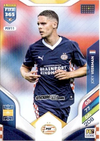 Cromo Joey Veerman - Fifa 365: 2025-2026. Adrenalyn Xl n. PSV11 - Panini