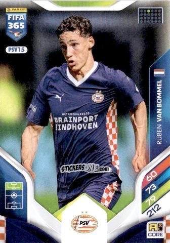 Figurina Ruben Van Bommel - Fifa 365: 2025-2026. Adrenalyn Xl n. PSV15 - Panini