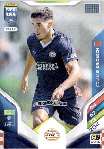 Cromo Couhaib Driouech - Fifa 365: 2025-2026. Adrenalyn Xl n. PSV17 - Panini