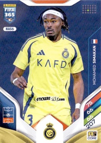 Figurina Mohamed Simakan - Fifa 365: 2025-2026. Adrenalyn Xl n. NAS6 - Panini