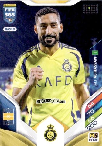 Figurina Ali Al-Hassan - Fifa 365: 2025-2026. Adrenalyn Xl n. NAS10 - Panini