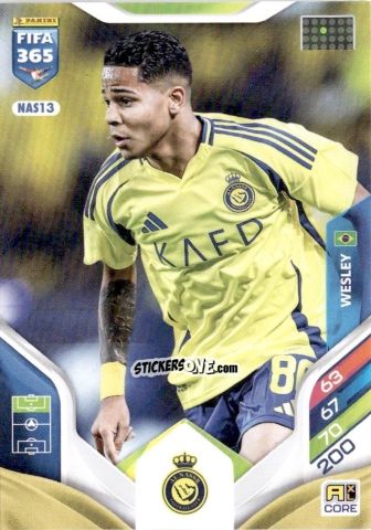 Figurina Wesley Gassova - Fifa 365: 2025-2026. Adrenalyn Xl n. NAS13 - Panini