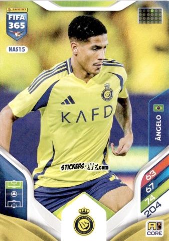 Figurina Ángelo - Fifa 365: 2025-2026. Adrenalyn Xl n. NAS15 - Panini