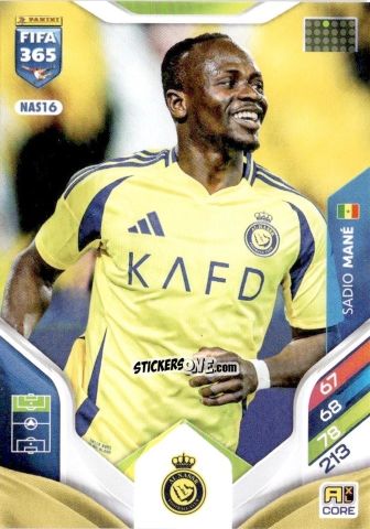 Figurina Sadio Mané - Fifa 365: 2025-2026. Adrenalyn Xl n. NAS16 - Panini