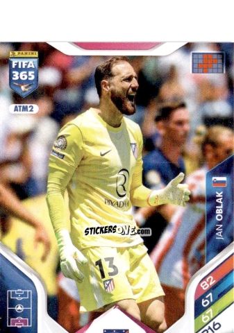 Cromo Jan Oblak - Fifa 365: 2025-2026. Adrenalyn Xl n. ATM2 - Panini