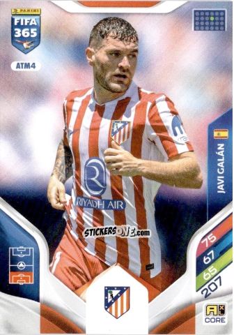 Sticker Javi Galán - Fifa 365: 2025-2026. Adrenalyn Xl n. ATM4 - Panini