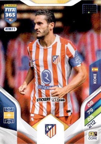 Figurina Koke - Fifa 365: 2025-2026. Adrenalyn Xl n. ATM11 - Panini