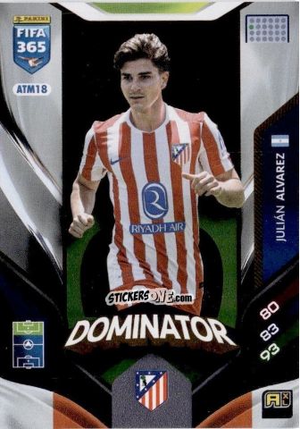 Cromo Julián Álvarez - Fifa 365: 2025-2026. Adrenalyn Xl n. ATM18 - Panini