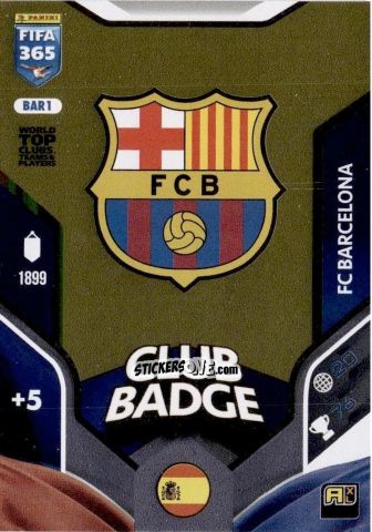 Cromo Club Badge - Fifa 365: 2025-2026. Adrenalyn Xl n. BAR1 - Panini
