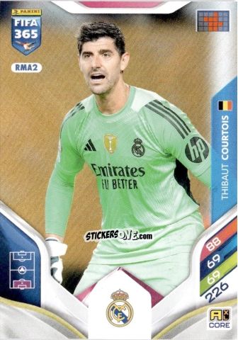 Figurina Thibaut Courtois - Fifa 365: 2025-2026. Adrenalyn Xl n. RMA2 - Panini