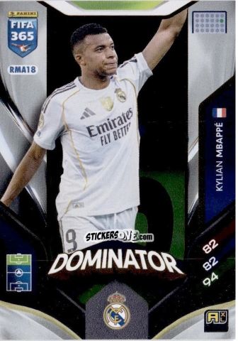 Figurina Kylian Mbappé - Fifa 365: 2025-2026. Adrenalyn Xl n. RMA18 - Panini