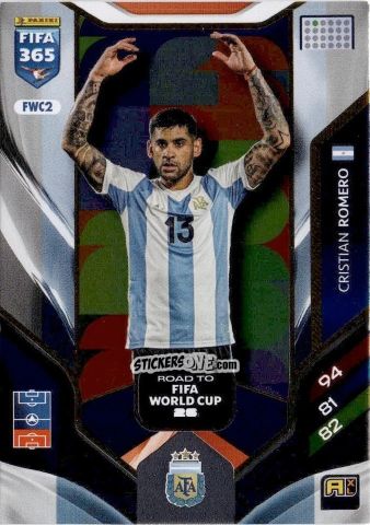 Figurina Cristian Romero - Fifa 365: 2025-2026. Adrenalyn Xl n. FWC2 - Panini