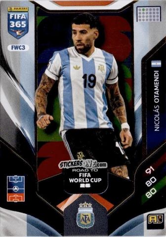 Cromo Nicolás Otamendi - Fifa 365: 2025-2026. Adrenalyn Xl n. FWC3 - Panini