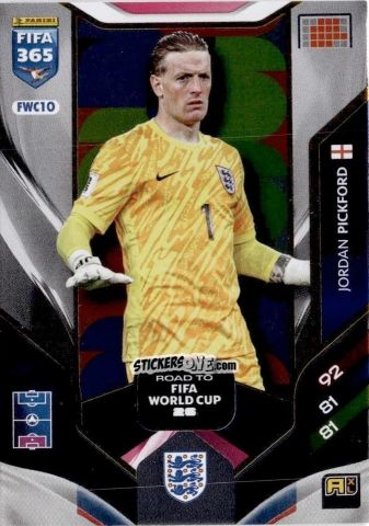 Cromo Jordan Pickford - Fifa 365: 2025-2026. Adrenalyn Xl n. FWC10 - Panini