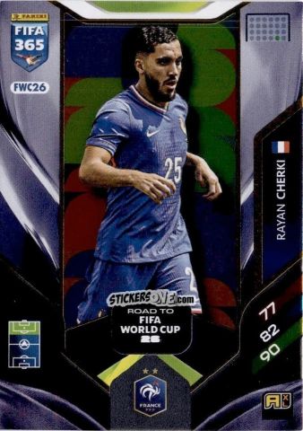 Figurina Rayan Cherki - Fifa 365: 2025-2026. Adrenalyn Xl n. FWC26 - Panini