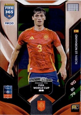 Cromo Robin Le Normand - Fifa 365: 2025-2026. Adrenalyn Xl n. FWC30 - Panini