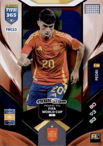 Cromo Pedri - Fifa 365: 2025-2026. Adrenalyn Xl n. FWC33 - Panini