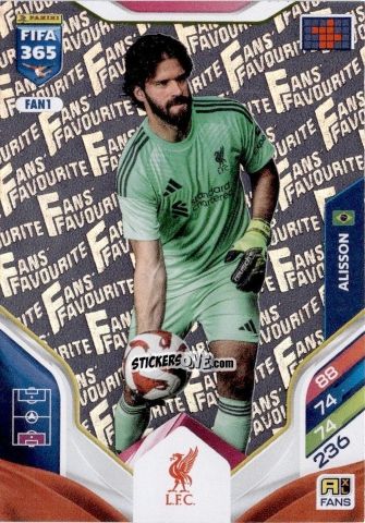 Sticker Alisson - Fifa 365: 2025-2026. Adrenalyn Xl n. FAN1 - Panini