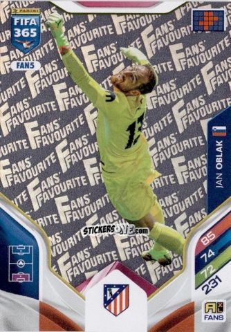 Cromo Jan Oblak - Fifa 365: 2025-2026. Adrenalyn Xl n. FAN5 - Panini