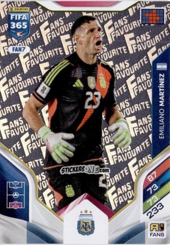 Cromo Emiliano Martínez - Fifa 365: 2025-2026. Adrenalyn Xl n. FAN7 - Panini