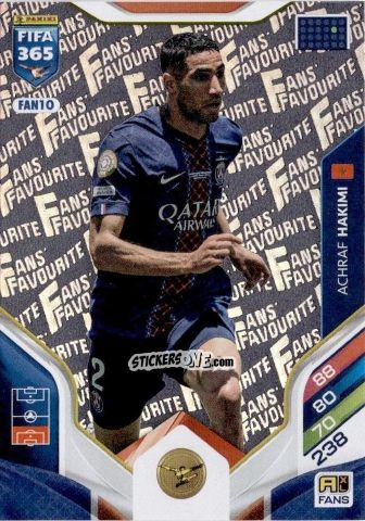 Cromo Achraf Hakimi - Fifa 365: 2025-2026. Adrenalyn Xl n. FAN10 - Panini