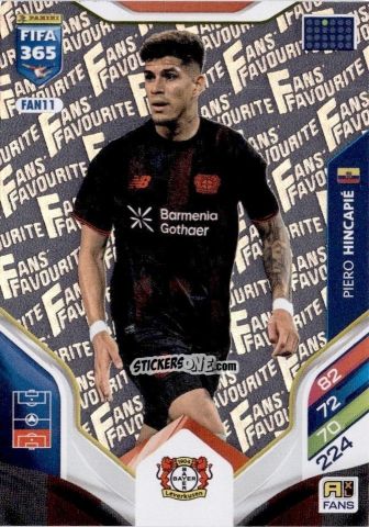 Cromo Piero Hincapié - Fifa 365: 2025-2026. Adrenalyn Xl n. FAN11 - Panini