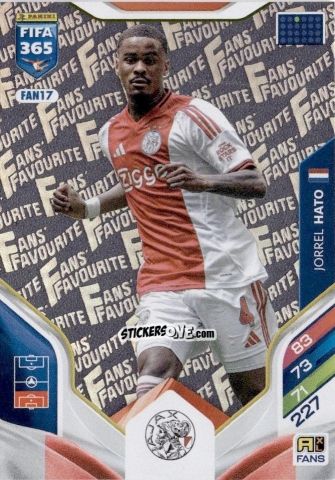 Figurina Jorrel Hato - Fifa 365: 2025-2026. Adrenalyn Xl n. FAN17 - Panini