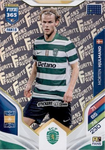 Figurina Morten Hjulmand - Fifa 365: 2025-2026. Adrenalyn Xl n. FAN18 - Panini