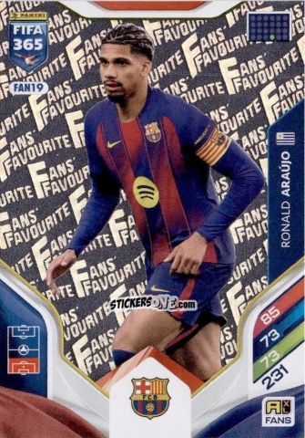 Cromo Ronald Araújo - Fifa 365: 2025-2026. Adrenalyn Xl n. FAN19 - Panini