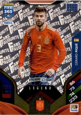 Figurina Gerard Piqué - Fifa 365: 2025-2026. Adrenalyn Xl n. FAN23 - Panini