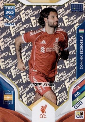 Sticker Dominik Szoboszlai - Fifa 365: 2025-2026. Adrenalyn Xl n. FAN24 - Panini