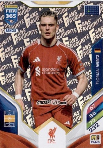 Figurina Florian Wirtz - Fifa 365: 2025-2026. Adrenalyn Xl n. FAN25 - Panini