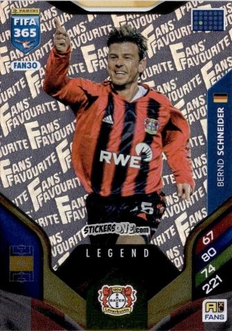 Cromo Bernd Schneider - Fifa 365: 2025-2026. Adrenalyn Xl n. FAN30 - Panini