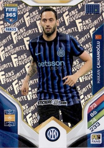 Cromo Hakan Çalhanoğlu - Fifa 365: 2025-2026. Adrenalyn Xl n. FAN32 - Panini