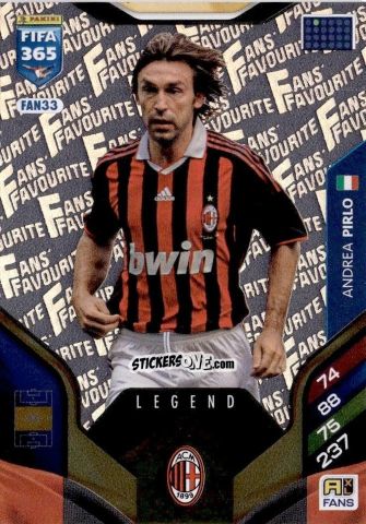 Figurina Andrea Pirlo - Fifa 365: 2025-2026. Adrenalyn Xl n. FAN33 - Panini