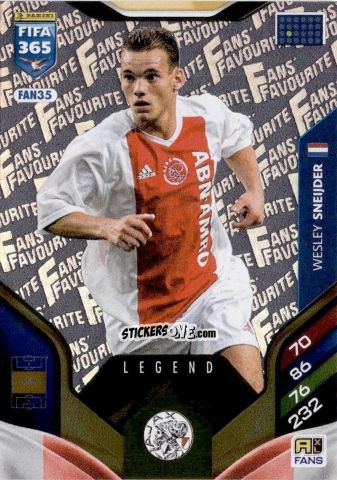 Figurina Wesley Sneijder - Fifa 365: 2025-2026. Adrenalyn Xl n. FAN35 - Panini