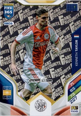 Figurina Kenneth Taylor - Fifa 365: 2025-2026. Adrenalyn Xl n. FAN36 - Panini