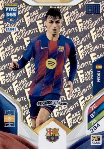 Cromo Pedri - Fifa 365: 2025-2026. Adrenalyn Xl n. FAN41 - Panini