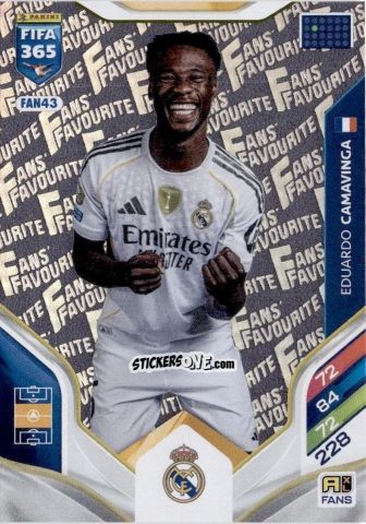 Cromo Eduardo Camavinga - Fifa 365: 2025-2026. Adrenalyn Xl n. FAN43 - Panini
