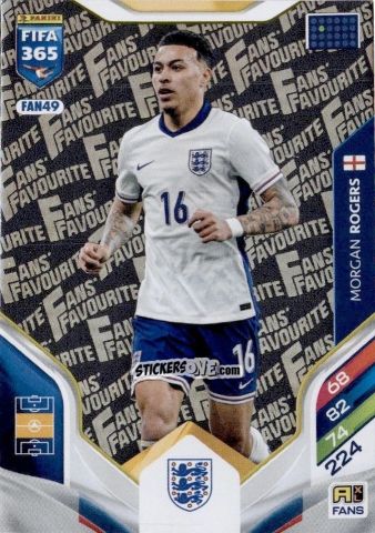 Sticker Morgan Rogers - Fifa 365: 2025-2026. Adrenalyn Xl n. FAN49 - Panini