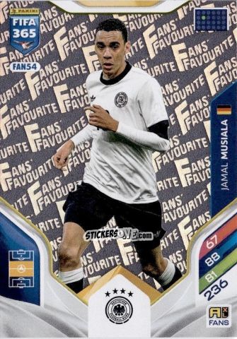 Cromo Jamal Musiala - Fifa 365: 2025-2026. Adrenalyn Xl n. FAN54 - Panini