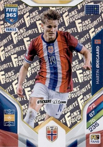 Sticker Martin Ødegaard - Fifa 365: 2025-2026. Adrenalyn Xl n. FAN55 - Panini