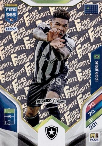 Figurina Igor Jesus - Fifa 365: 2025-2026. Adrenalyn Xl n. FAN57 - Panini