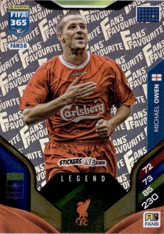 Sticker Michael Owen - Fifa 365: 2025-2026. Adrenalyn Xl n. FAN58 - Panini