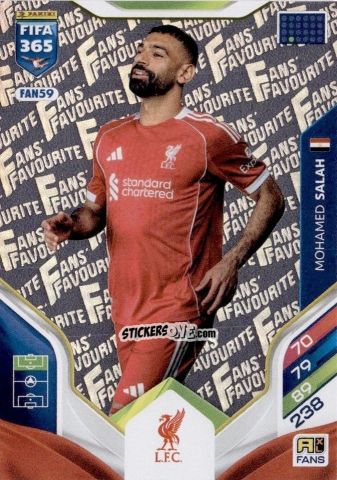 Sticker Mohamed Salah - Fifa 365: 2025-2026. Adrenalyn Xl n. FAN59 - Panini