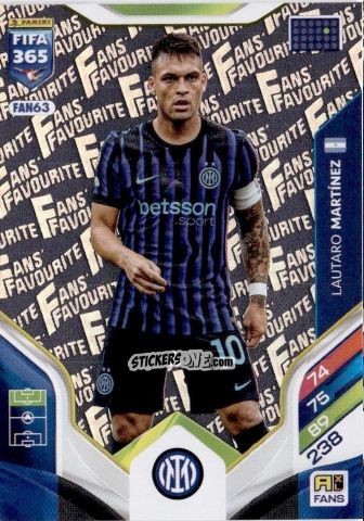 Cromo Lautaro Martínez - Fifa 365: 2025-2026. Adrenalyn Xl n. FAN63 - Panini