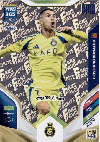 Sticker Cristiano Ronaldo - Fifa 365: 2025-2026. Adrenalyn Xl n. FAN66 - Panini