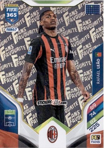 Figurina Rafael Leão - Fifa 365: 2025-2026. Adrenalyn Xl n. FAN67 - Panini