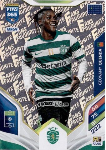 Sticker Geovany Quenda - Fifa 365: 2025-2026. Adrenalyn Xl n. FAN69 - Panini