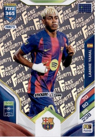 Cromo Lamine Yamal - Fifa 365: 2025-2026. Adrenalyn Xl n. FAN75 - Panini